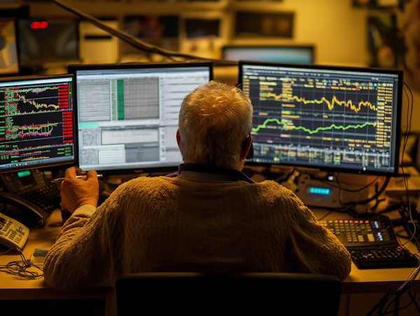 Gráficos de análisis de mercado y estrategias de inversión